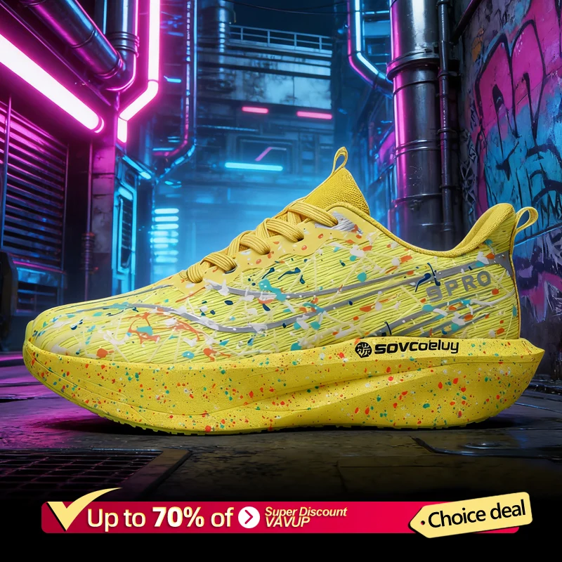 Marathon Men Running Shoes Carbon Board Speciality Sports Breathable Lightweight Women's Comfortable Chunta Athletic Sneakers - Imagem 5