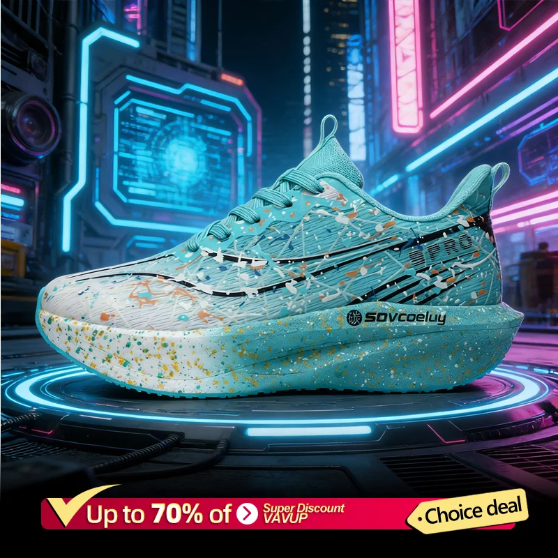 Marathon Men Running Shoes Carbon Board Speciality Sports Breathable Lightweight Women's Comfortable Chunta Athletic Sneakers - Imagem 3