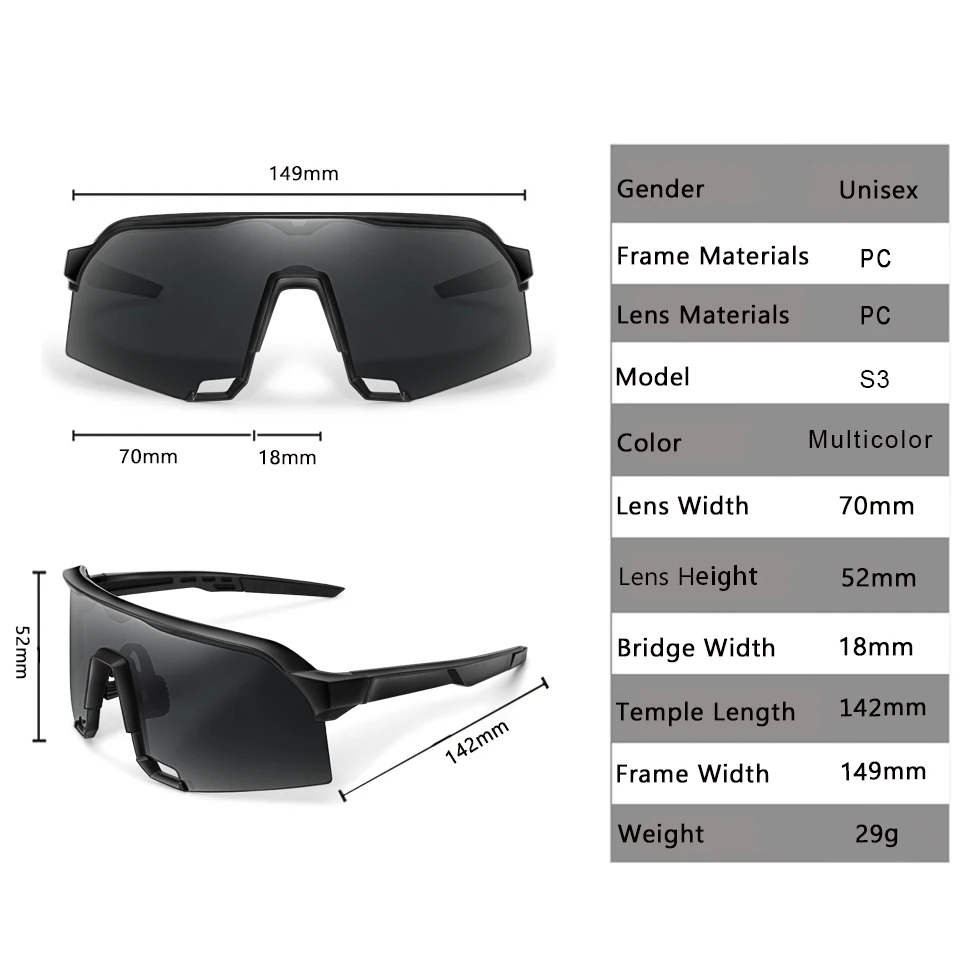 New Style Outdoor Sports Sunglasses Oversize Windproof Goggles for Men And Women Cycling Bicycle Road Hiking Camping - Imagem 2