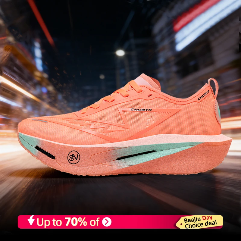 2026Running Shoes Carbon Plate Marathon Speciality Men Sports Breathable Lightweight Women's Comfortable Chunta Leisure Sneakers - Imagem 5