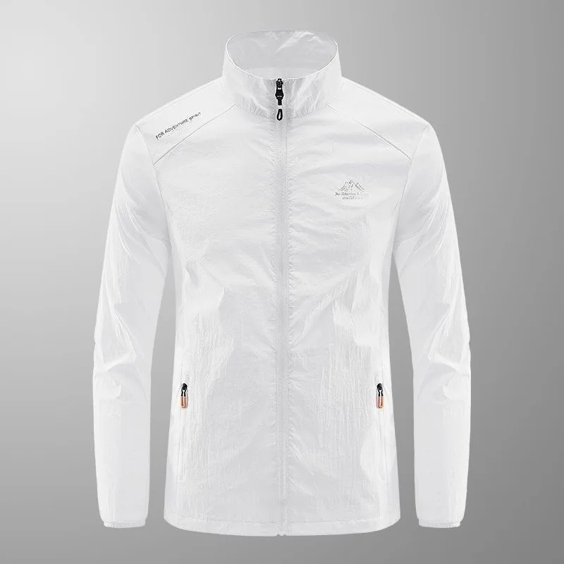 Summer Men's Sun Protection Casual Breathable Sports Windproof Water Resistant Ultrathin Jacket Outdoor Fishing Skin Clothing