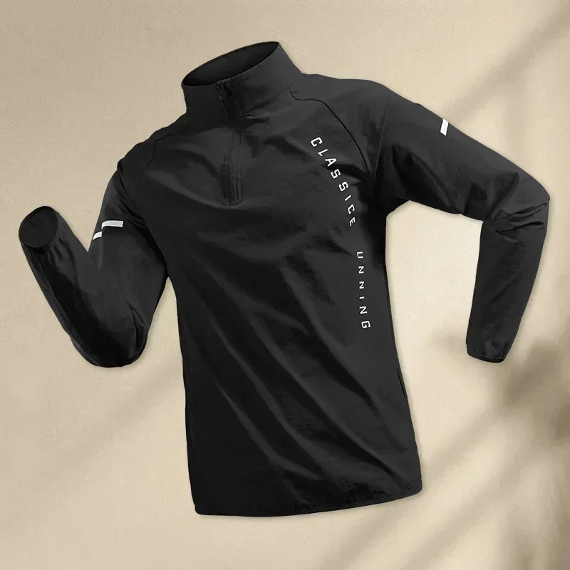 Men Running Jackets Gym Zipper Hooded Sport Jacke Jogging Training Fitness Sweatshirt Casual Running Sportswear - Imagem 8