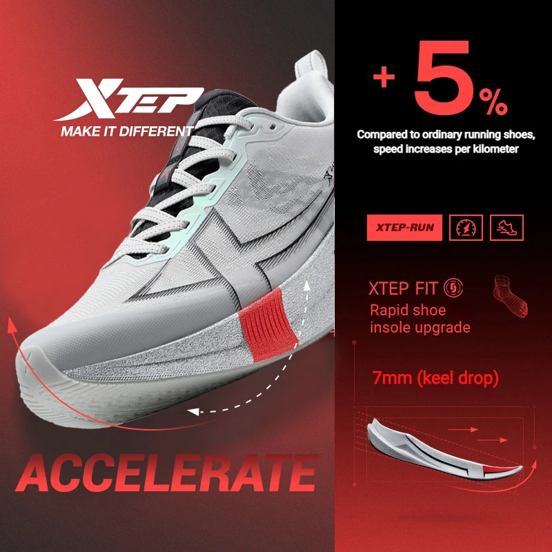MYPACE Xtep 2000km 5.0 — Tênis de Corrida Amortecido Masculino - Imagem 5