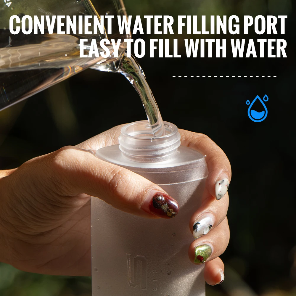 WRELS 250ml 500ml Soft Flask Folding Collapsible Water Bottle TPU BPA Free Outdoor Sport Portable Water Bag Running Camping - Imagem 4