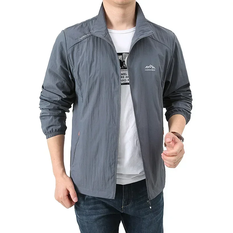 Summer Men's Sun Protection Casual Breathable Sports Windproof Water Resistant Ultrathin Jacket Outdoor Fishing Skin Clothing - Imagem 2