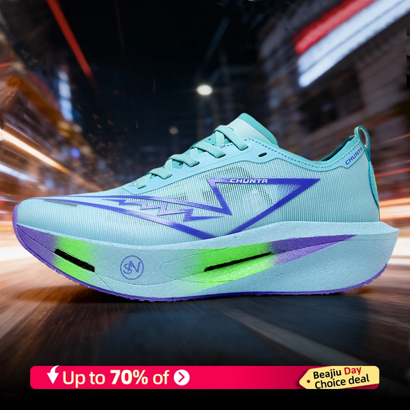 2026Running Shoes Carbon Plate Marathon Speciality Men Sports Breathable Lightweight Women's Comfortable Chunta Leisure Sneakers - Imagem 3
