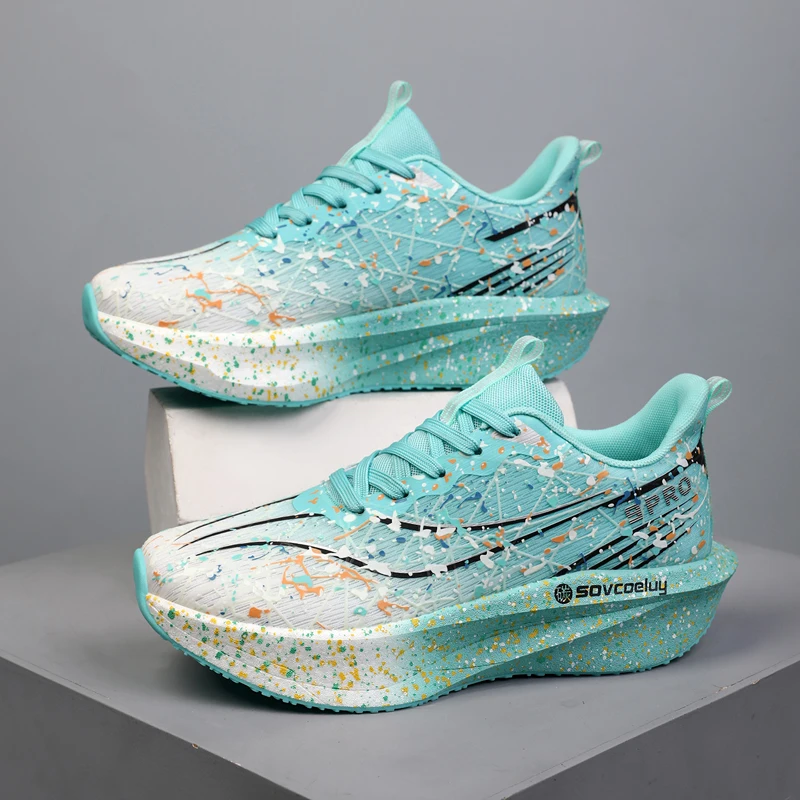 Marathon Men Running Shoes Carbon Board Speciality Sports Breathable Lightweight Women's Comfortable Chunta Athletic Sneakers - Imagem 9