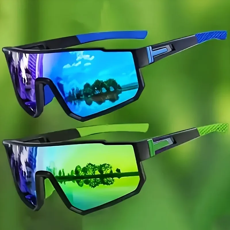 2pcs Outdoor Cycling Sunglasses Men Road Driving Bike Glasses Sports Mountain Climbing Women Bicycle Cycling UV400 Goggles - Imagem 4