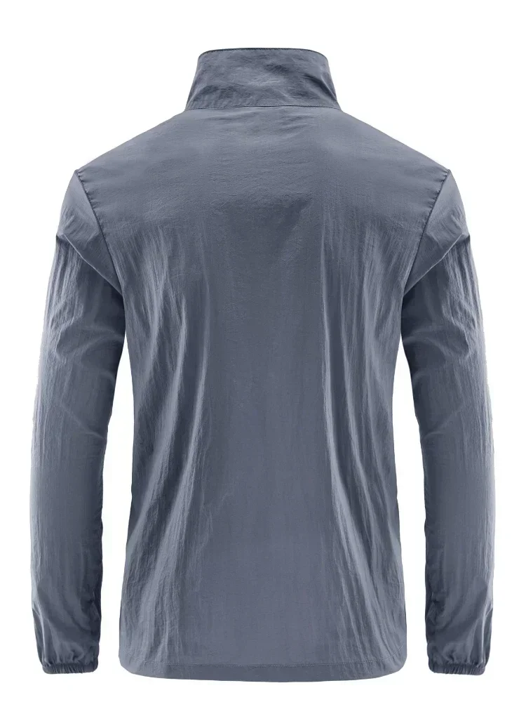 Summer Men's Sun Protection Casual Breathable Sports Windproof Water Resistant Ultrathin Jacket Outdoor Fishing Skin Clothing - Imagem 3