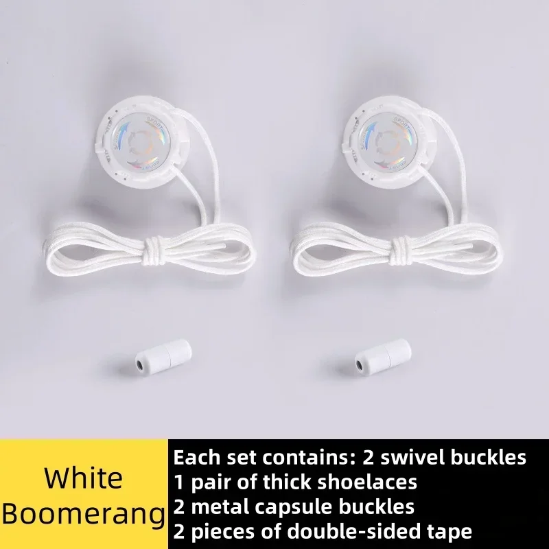 easy installation Automatic Shoelaces Without ties Black white Swivel Buckle Laces Thick Rope Sneakers Shoelace Shoe Accessories - Imagem 8