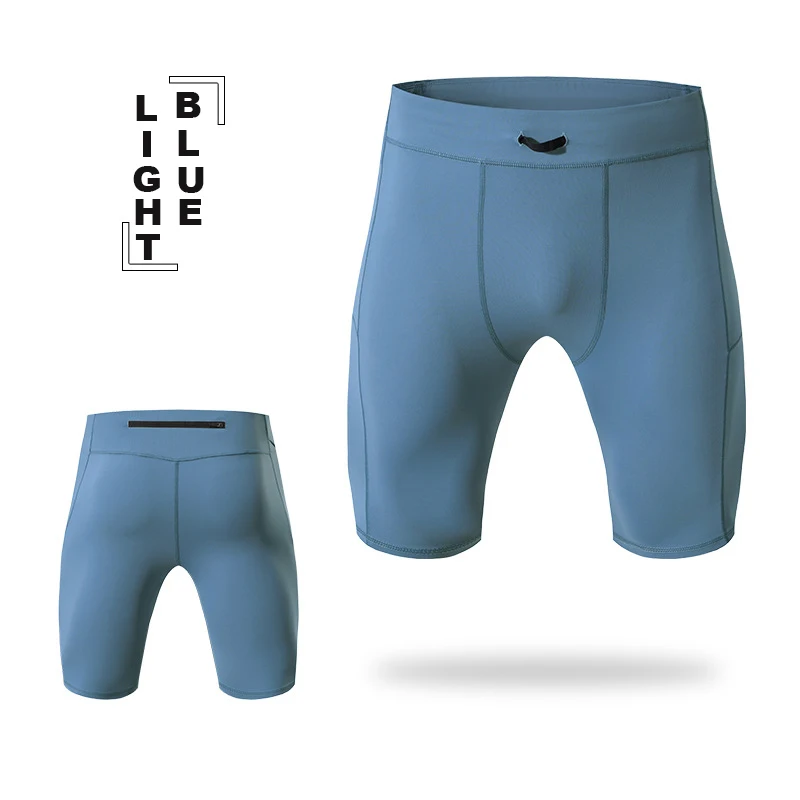 Compression Shorts Men Quick Dry Bodybuilding Tights Shorts Fitness Leggings Elastic Waist Sport Bottoms Gym Running Shorts Men - Imagem 4