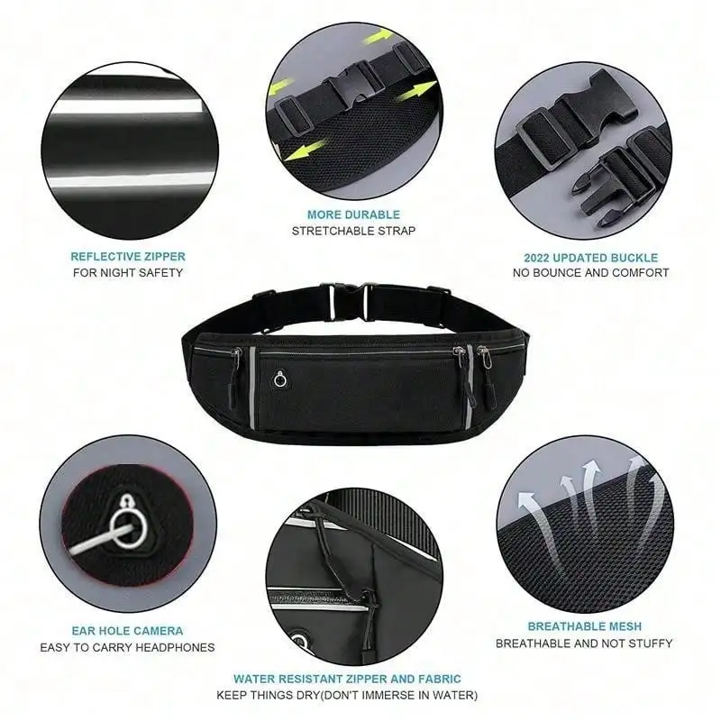Professional Running Waist Bag Sports Belt Pouch Mobile Phone Case Men Women Hidden Pouch Gym Sports Bags Running Pack - Imagem 4