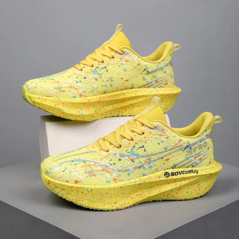 Marathon Men Running Shoes Carbon Board Speciality Sports Breathable Lightweight Women's Comfortable Chunta Athletic Sneakers - Imagem 8
